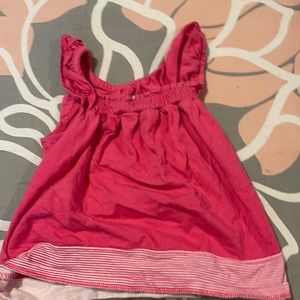 Pink Old Navy ruffle tank top